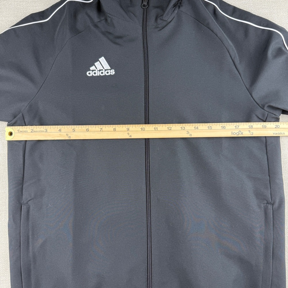 Adidas CORE 18 Presentation Jacket Black White Stripe Kids Large Track Sporty - Picture 9 of 10